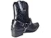 Alberto Fellini Men's Crocodile Prints Western Boots with Side Zipper,Belt Buckle and Chain (JPN)