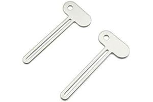 MUCH HOTTER 2Pcs Stainless Steel Toothpaste Squeezer, Tube Key Squeezers,Metal Tube Squeezer Key Toothpaste Roller Tube Wringer,Key Roller Dispenser Wringer Tools, for Paint, Cream, Cosmetic and Hair Dye (2)