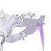 Masquerade Mask Shiny Metal Rhinestone Venetian Pretty Party Evening Prom Mask Silver Purple
