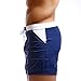 Taddlee Men Swimwear Swimsuits Solid Basic Long Swim Boxer Trunks Board Shorts (M,Blue)