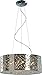 ET2 E21308-10PC Inca Modern Metal Web Laser-Cut Sheath with Crystal Drum Pendant Ceiling Lighting, 9-Light Xenon 360 Watts, 10