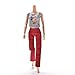 buytra 6 Pack Doll Accessories Handmade Fashion Shorts Pants Vest Outfit Clothes for Barbie Doll Girls' Birthday Gift
