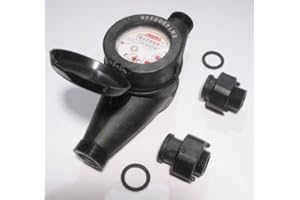 ASSURED AUTOMATION 1/2” Water Meter: Plastic, NSF Certified, Multi-Jet, Gallons (Horizontal Installation)