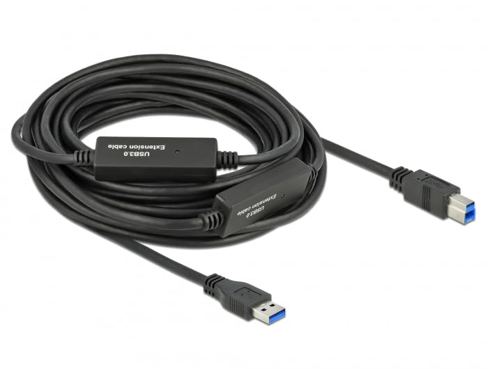 DeLOCK Active USB 3.2 Gen 1 Cable USB Type-A to USB Type-B 10 m