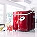 NewAir Portable Ice Maker 50 lb. Daily | Red | 3 Size Bullet Shaped Ice | First Batch Under 10 Minutes | Self Cleaning Quiet Operation Countertop Ice Machine | AI-215R