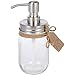 Nicole-Rhea Mason Jar Soap Dispenser/Lotion Dispenser (Includes Satin Brushed Soap Pump, Lid and Clear Ball Brand Glass Mason Jar) Model 10-100SC