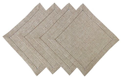 1 Hemstitched+Napkins+Square+Natural+Color