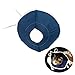 QIYADIN Soft Cat Recovery Collar Cat Cone E Collar Nonwoven Fabric Elizabethan Collar Loops-Protective Wound Healing Specially Designed for Cats and Puppies - Easy to Eat and Drink (M)