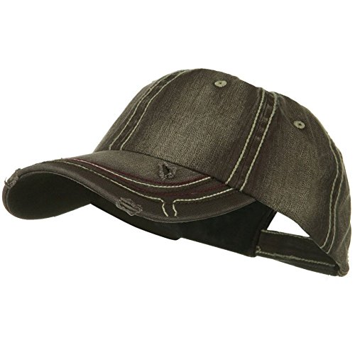 Low Profile Heavy Wash New Herringbone Distressed Cap - Brown