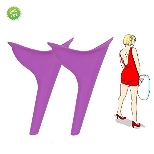 Female urination device lady urine silicone funnel women Outdoor Standing up Pee Reusable urinals portable camping travel toilet 2pcs