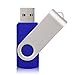 RAOYI 10PCS 4GB USB Flash Drive Blue Pen Drive Thumb Drive USB 2.0 Memory Stick Swivel Design