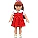 Shero 12 - 16 Inches Doll's Clothes Velvet Dress Fits American Girl Doll and other Dolls (Red)