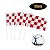 Checkered Racing Flag,Fashionclubs Race Car Pennant Flag Banner with Plastic Stick,50-Pack,8inch x 5.5inch,For Racing,Race Car Party,Sport Events,Kids Birthday