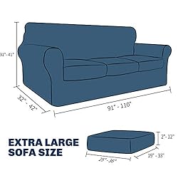JIVINER Newest 4 Pieces Oversized Sofa Slipcovers