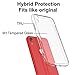 iPhone XR Case,RORSOU Clear Hard 9H Tempered Glass Back Cover [Anti-Scratch] + Soft TPU Bumper [Slim Thin] Premium Hybrid Protective Case for Apple iPhone XR 6.1 Inch (2018) - Crystal Clear