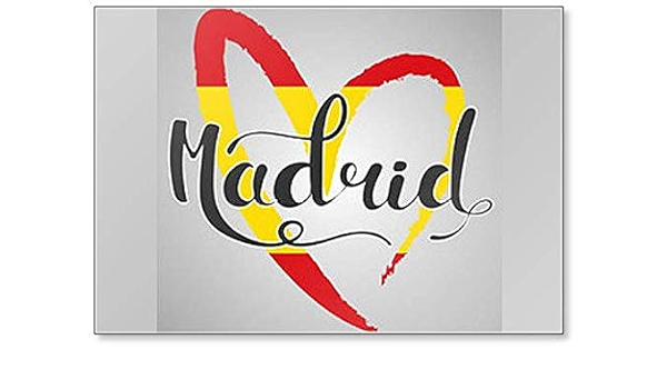 Letras Madrid. Imán para nevera, diseño de la bandera de ...