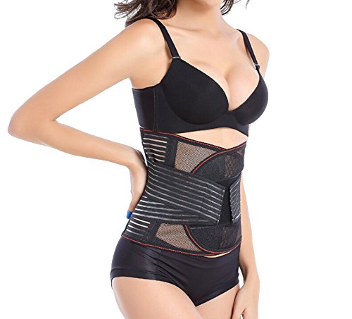 ieasysexy Adjustable Breathable Waist Trainer Tummy Trimmer Slimming Belt Sports Belt With Back Lumbar Support,Postpartum Postnatal Abdomen Binder Waist Firm Compression Body Shaper for Men Women