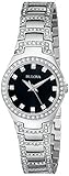 Bulova Women's Crystal Watch with Black Dial