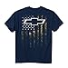 Buck Wear Mens Chevy Camo Accent Flag T-Shirt, Black, Large