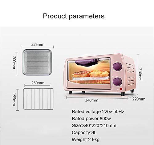 220v / 9L Mini Electric Oven Home Multifunctional Baking Oven Trifle And Bread 800W Mini Oven With Hob And Grill Home… - Afbeelding 3