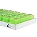 GMS 7 Day Pill Organizer Tray - Large with Removable Daily Pill Boxes with 4 Compartments Each for Storing and Organizing Medications, Supplements, Vitamins, Pain Relievers, and Prescriptions - Green
