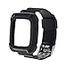 Fitbit Versa Bands, MAIRUI Protective Case Strap Rugged Shockproof Replacement Wristband for Fitbit Versa Fitness Smart Watch (Black)
