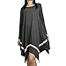Leezeshaw Womens Long Sleeve Loose Irregular Hem Autumn Dress