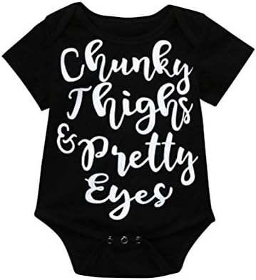 Leegor Outfits Clothes Newborn Infant Baby Boy Girl Short Sleeve Letter Romper Jumpsuit