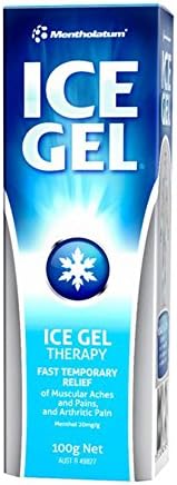 ICE Gel Therapy Fast Temporary Relief of Muscular Aches,Pains,Arthritic Pain, Menthol 20mg/g, 100g Net