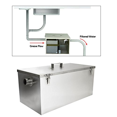 BEAMNOVA Commercial Grease Trap 25lbs 13GPM Gallons Per Minute