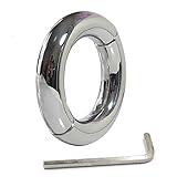 Metal Penis Ring Stainless Steel Ball Stretcher For Men Lock Cock Rings Enhance Sex Kit (Inner Diameter-40mm)