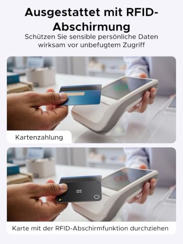 UGREEN FineTrack Slim Duo 2 for iOS & Android, Dual System Smart Tracker with RFID Fraud Protection, 5-7 Years Battery Life, IP68, 1.9 mm Extremely Flat Card for Wallet, Keys and Luggage