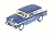 Blue 1955 '55 Chevy Chevrolet Nomad Car Vehicle Diecast Model 1/40 Pull Back