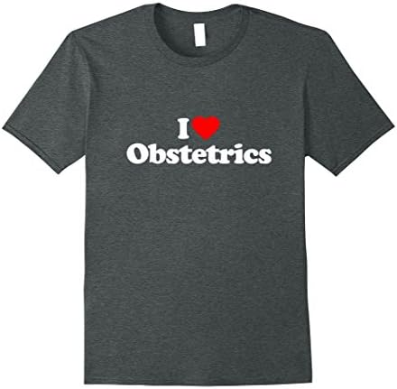 Mens Love Heart Obstetrics Funny Top T-Shirt XL Dark Heather