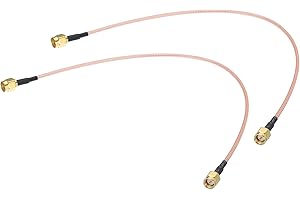 MECCANIXITY 2Pcs 1FT/30cm RG316 Coaxial Cables SMA Male to SMA Male Low Loss Coaxial Cable for Network 2G 3G 4G Antenna Route