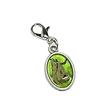 Sloth Watercolor Antiqued Bracelet Pendant Zipper Pull Oval Charm with Lobster Clasp