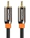 FosPower (6 Feet) Digital Audio Coaxial Cable [24K Gold Plated Connectors] Premium S/PDIF RCA Male to RCA Male for Home Theater, HDTV, Subwoofer, Hi-Fi Systems