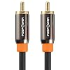 FosPower Câble Coaxial RCA Audio Numérique avec Fiche Jack Plaqué Or 24K RCA mâle vers RCA mâle – Ligne Coaxiale pour…