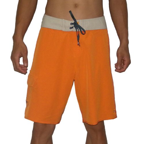 Mens Quiksilver INDO Skate & Surf Boardshorts / Board Shorts - Orange (Size: 30)