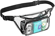 WJCD Clear Fanny Pack Stadium Approved Waterproof Cute Waist Bag Clear Purse Transparent Adjustable Belt Bag f