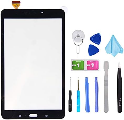 T Phael Black Compatible Samsung Galaxy SM-T380 Touch Screen Glass Digitizer Replacement, for Tab A 8.0 2017 WiFi Version, NOT for LTE SM-T385(NO LCD) with Adhesive and Tools