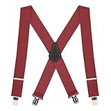 Suspender Store Mens Classic 2-Inch Wide Clip Suspenders