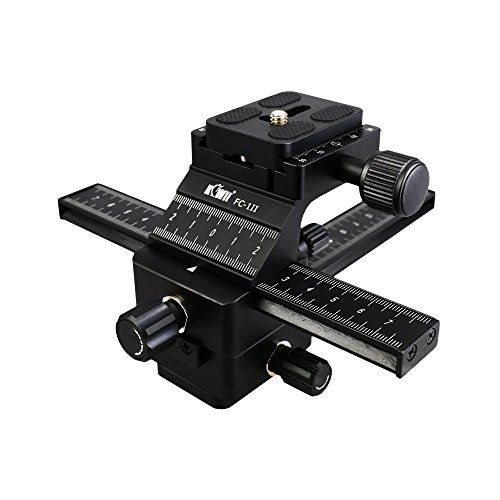 KIWIFOTOS Rail Coulissant Professionnel FC-1II, 4 Voies avec Mise au Point Macro