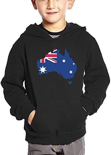 KIMOJI Australia Flag Map Blue Star Vector Kid's Classic Unisex Popular Hooded Hoodies With Pocket