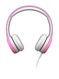 LilGadgets Connect+ Kids Premium Volume Limited Wired Headphones with SharePort (Children, Toddlers) - Pink