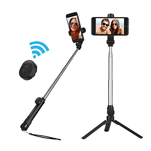 Selfie Stick Tripod, Sefitopher Bluetooth Wireless Remote Shutter
