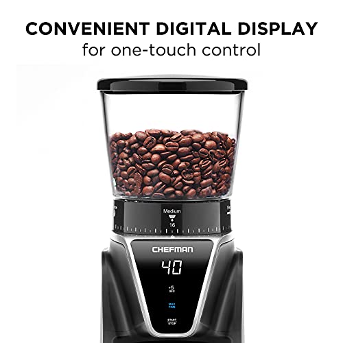 Chefman Conical Burr Coffee Grinder, Create The Boldest & Most