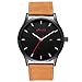 Tamlee Men's Watches Ultra Thin Case Leather Quartz Watch Waterproof Wristwatch