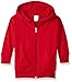 Clementine Baby Infant Premium Fleece Zip Sweatshirt Hoodie, Red, 18MOS