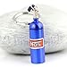 maycom Creative New NOS Mini Nitrous Oxide Bottle Keyring Key Chain Ring Keyfob Stash Pill Box Storage Turbo Keychain (Blue 6cm Height)